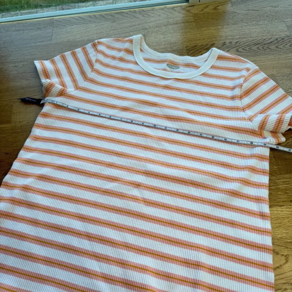 Old Navy Slim Fit Striped Knit Ringer Tee Shirt Size XL
